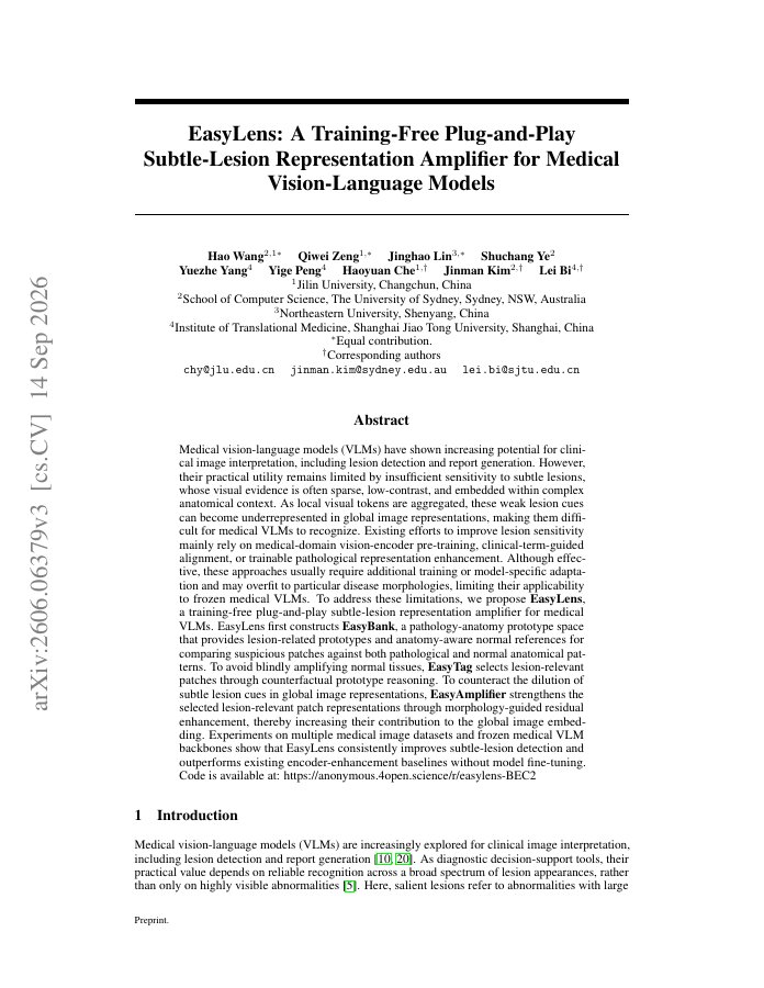 First page of the EasyLens paper