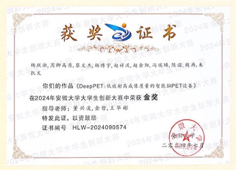 Anhui University Student Innovation Competition Gold Award
