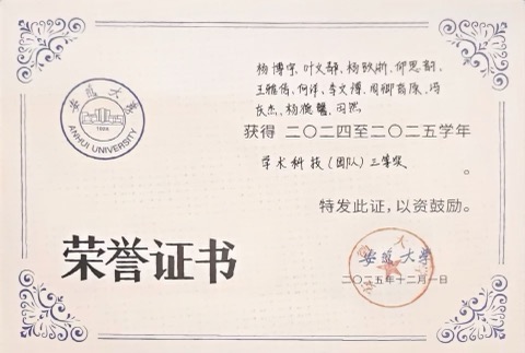 Academic Science and Technology Team Third Prize