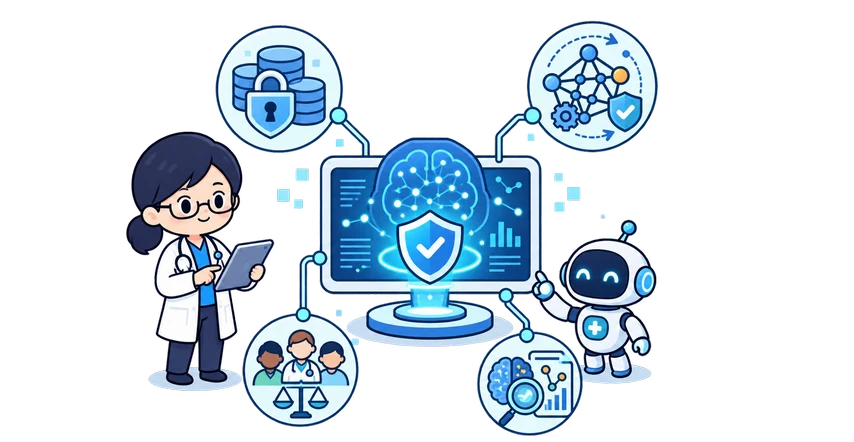 Trustworthy medical AI illustration